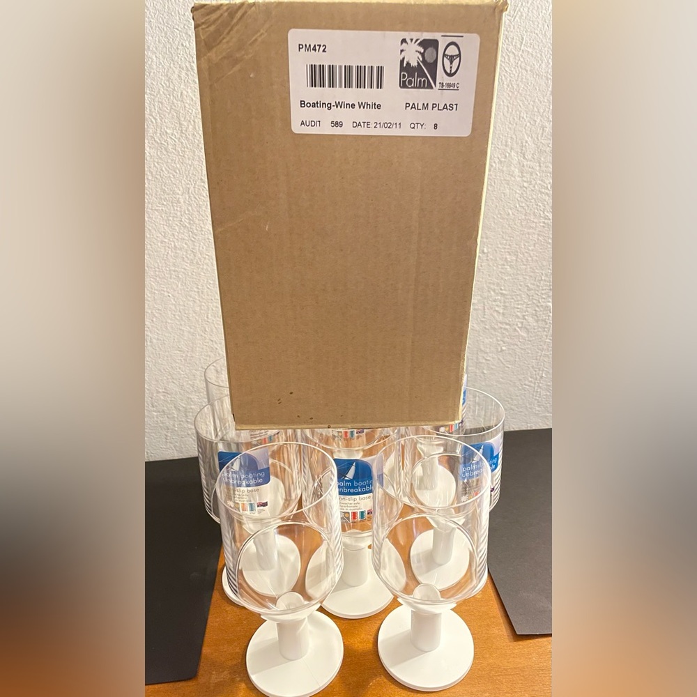 Boating- Wine Glassware Acrylic, Unbreakable For Your Next Party Event .